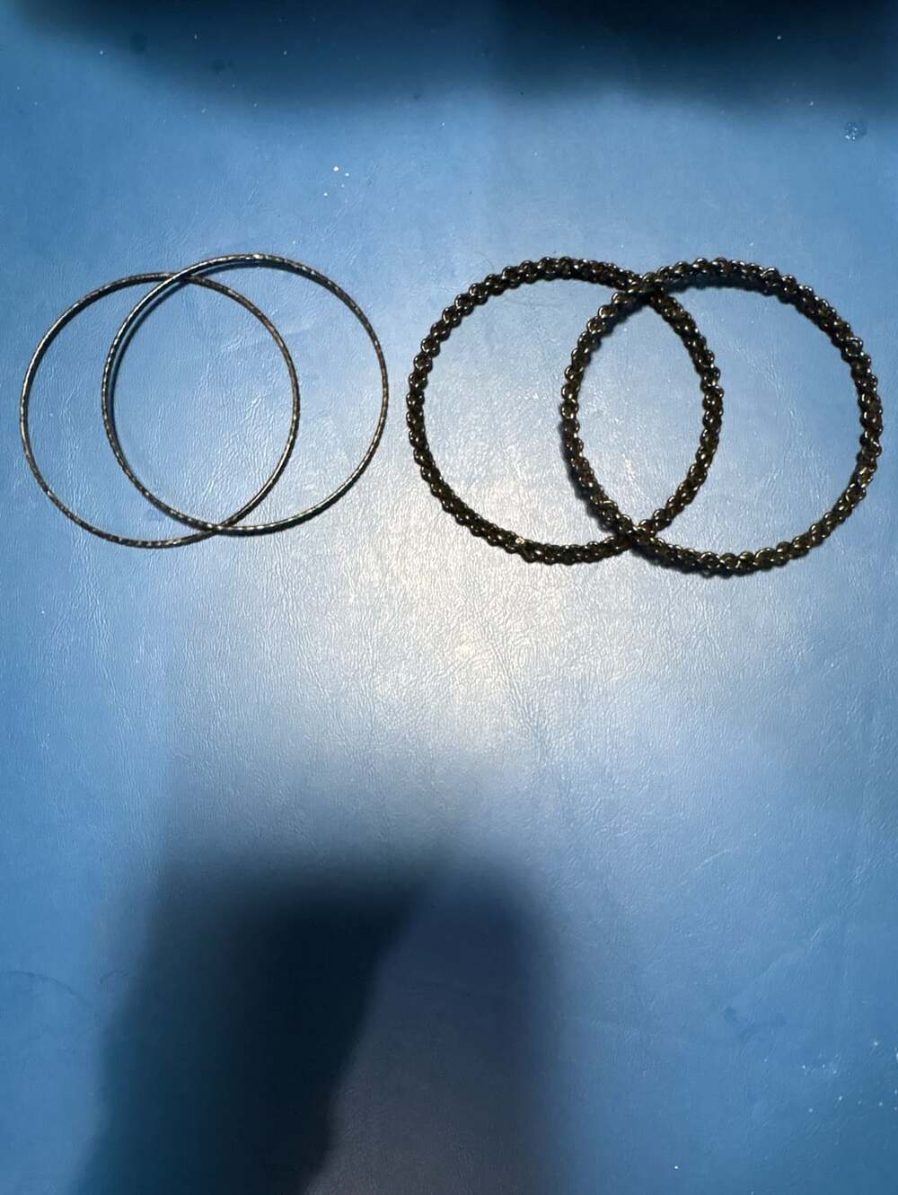 Unbranded Gunmetal Twisted Wire Stacking Bangle Bracelets Set of 4